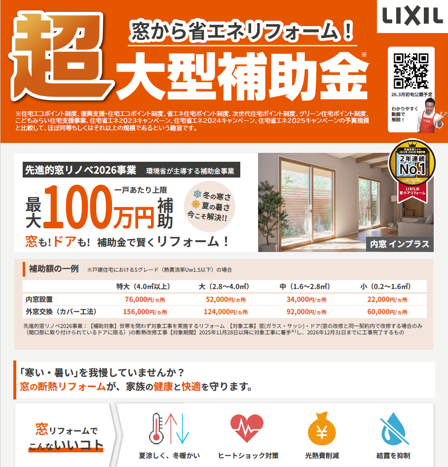 住宅省エネ補助金の活用必見！